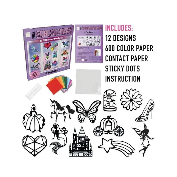 Hapinest Fantasy Suncatchers Window Art Craft Kit For Kids 5 & Up - Picture 3 of 4